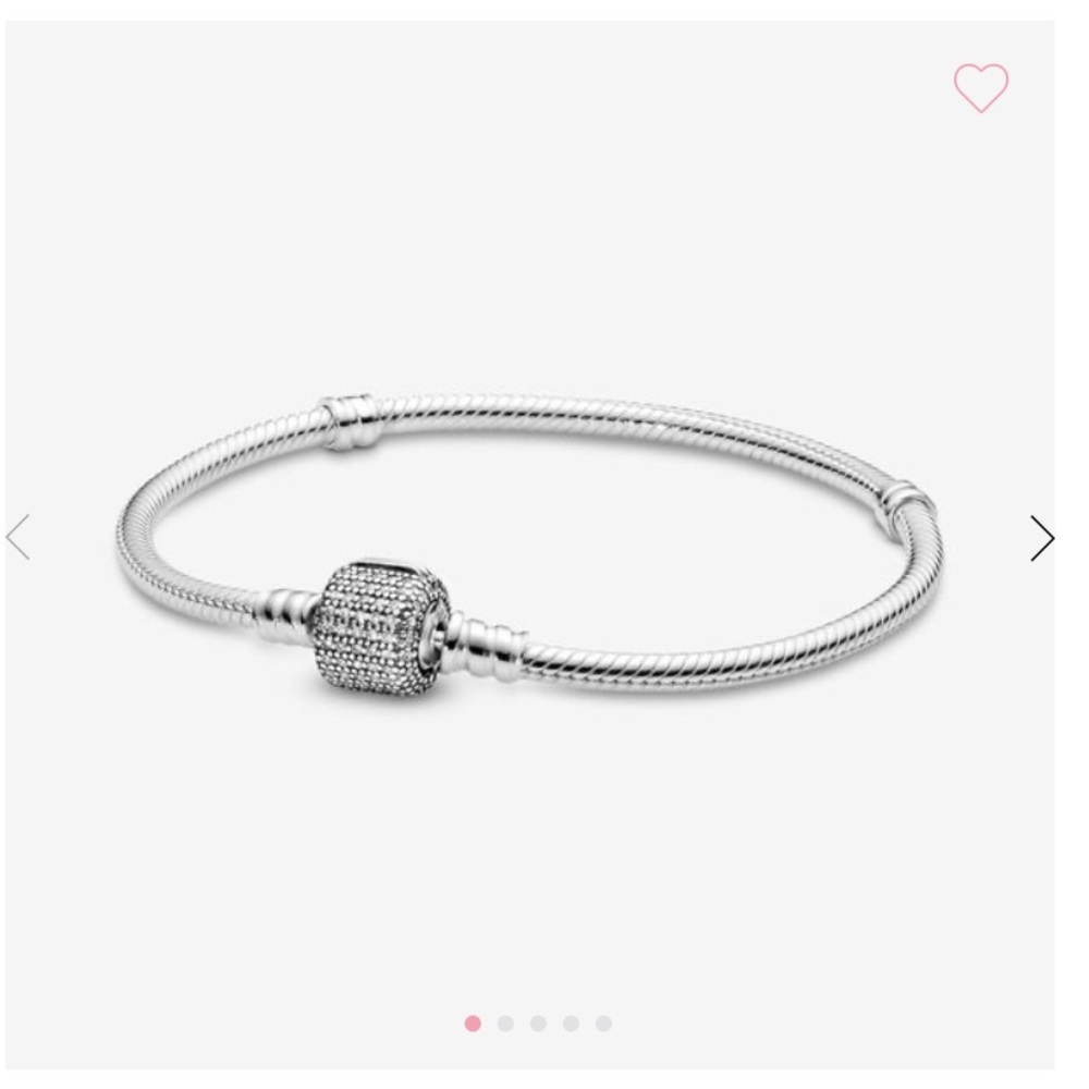 PANDORA sparkling clasp snake charm bracelet